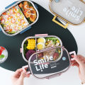 Premium Insulated Lunch Box - Keep Food Hot or Cold - Large Thermal Lunch Box for Office, School, and Picnic - Reusable Lunch Box - Ideal for Kids, Girls, Women, and Men - Perfect Tiffin Box for School and Office Stainless Steel Material. 