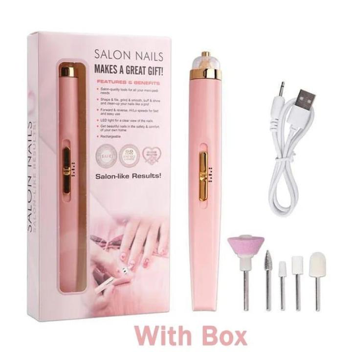 Original Rechargeable Flawless Salon Nails Kit Electronic Nail Filer, Buffer, Shiner, Cuticles and Nail Polish Remover, and Full Manicure and Pedicure Kit Machine