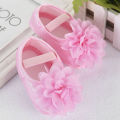 Baby Girl Shoes Chiffon Flower Elastic Baby Walking Shoes Wild Soft Bottom Solid Newborn Toddler Infant Shoes. 