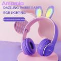 Amamia Wireless Headphone Intelligent Noise Reduction Wireless Bluetooth-compatible Rabbit Ears Headphones. 