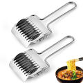 Stainless Steel Noodle Lattice Roller Dough Cutter Pasta Marker Kitchen Gadget. 