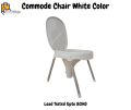 Toilet Commode Chair Seat With Non Skid Iron Legs. 