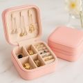 Rings, Earrings & Bracelets Jewellery Holder – Lightweight Jewelry Organizer Compact Pink Jewelry Storage Box – Keeps Jewelry Safe Portable Organizer. 