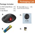 J-Tech Digital Wireless Trackball Ergonomic Mouse w/Free & Easy Thumb Control | DPI Adjustment, Precision Tracking, Multi-System Compatibility with PC, Laptop, Windows, Mac [V728]. 