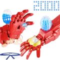Iron Man Electric Ball Blaster Gun Toy Set with Goggles, Strong Power Gel Blaster Arm Toys for boys, Rechargeable & Reusable, Automatic Gel Burst Outdoor Toys Perfect for Summer Play Pool Party or Birthday Gift For Boy. 