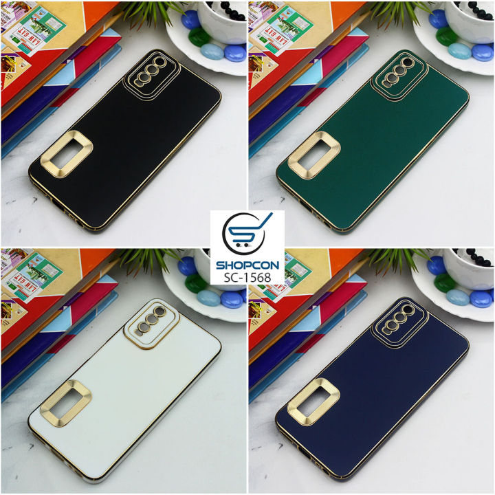 Vvio%20Y20%20/Premium%20Golden%20Electroplating%20Borders%20&%20Camera%20Protection%20/%20Silk%20Shine%20Soft%20Case%20With%20Logo%20Hole%20/%20Mobile%20Cover%20-%20Image%205