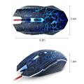 MFTEK Tag 3 2000 dpi LED Backlit USB Wired Unbreakable ABS Body Gaming Mouse (Black). 