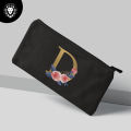Customize Your Velvet Makeup Pouch With Your Name Alphabet. 