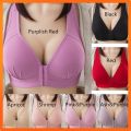 Ready Stock36-46 Big Plus Size Bra butang depan Full Cap No Wire Super Comfortable Push Up Front Closure Breastfeeding Pregnant Women Push Up front buckle wireless bra kancing depan baju dalam wanita bra murah dan berkualiti gathered perempuan 12. 