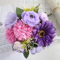1 Bouquet Artificial Silk Rose Gypsophila Lily Dandelion Peony Flower Branch For Wedding Home Decoration Gift. 