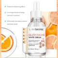 Lanthome Glutathione Whitening Serum Fade Black Dark Spots Vitamin C Defects Reduce Facial Oil Brightening Firming For Women. 