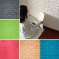 3D Brick Wallpaper, Brick Pattern Wall Stickers, Self- Adhesive Wallpaper for Living Room Bedroom. 