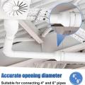 Abs Duct Reducer High-Performance 6 To 4 Inch Lightweight Duct Increaser White Air Duct Adapter for Hvac Systems Dryer Vent. 