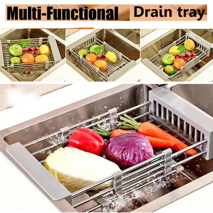 Stainless Steel Kitchen Sink Dish Drainer Counter Dish Drying Rack