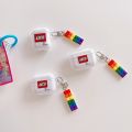 Lego Airpods 3 case with key chain soft transparent airppods 1 2 pro cover. 