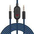 2.0M Braided Replacement Cable Extension Cord for Logitech G433 G233 G Pro X Gaming Headset With Mic Mute Volume Control Clip. 