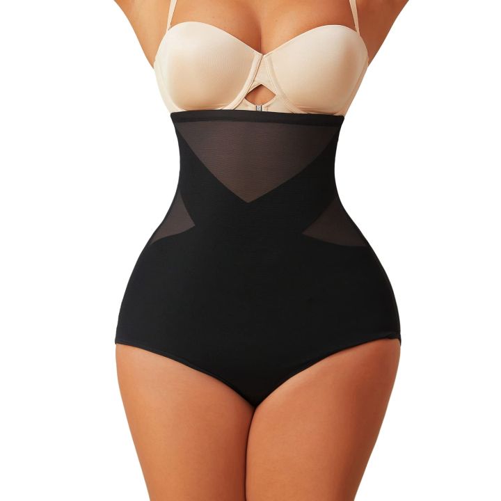 Women%20Shapewear%20Tummy%20Control%20Panties%20High%20Waisted%20Body%20Shaper%20Slimming%20Briefs%20Underwear%20-%20Image%203