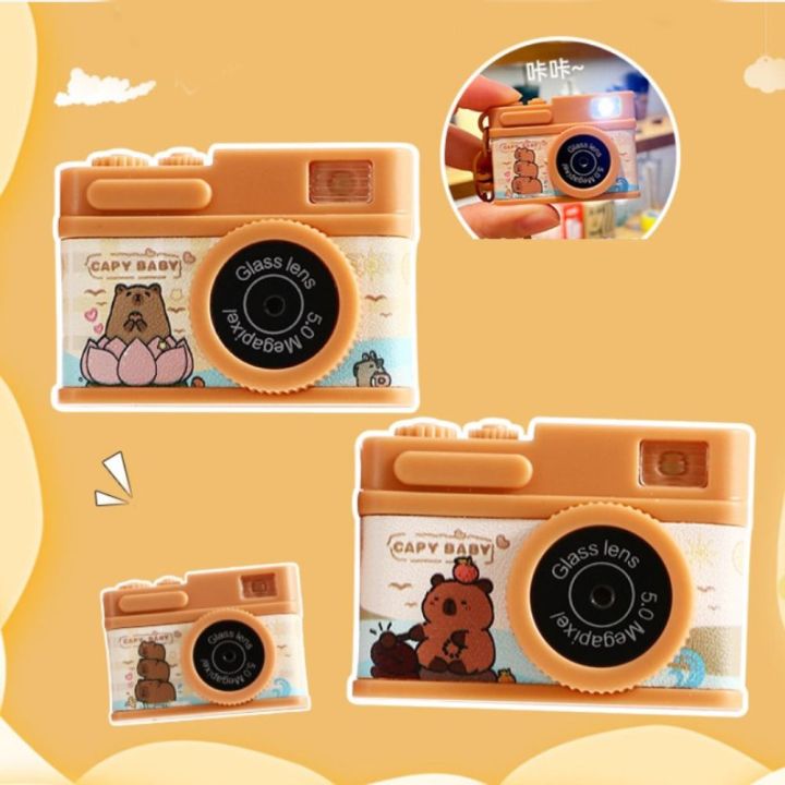 New Creative Capybara Camera Keychain Plastic Kawali Mini Camera Bag ...