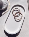 Decorative Oval jewellery dish, Beige jewellery tray, Oval Trinket Dish, Simple colour tray, Bathroom Accessory, Ceramic dish, trinket tray/Customized. 