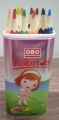 12Pcs Color pencils Oro Small Size Packed in cute Tin Jar. 