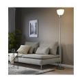IKEA Uplight - Floor Lamp - Silver With White Shade. 