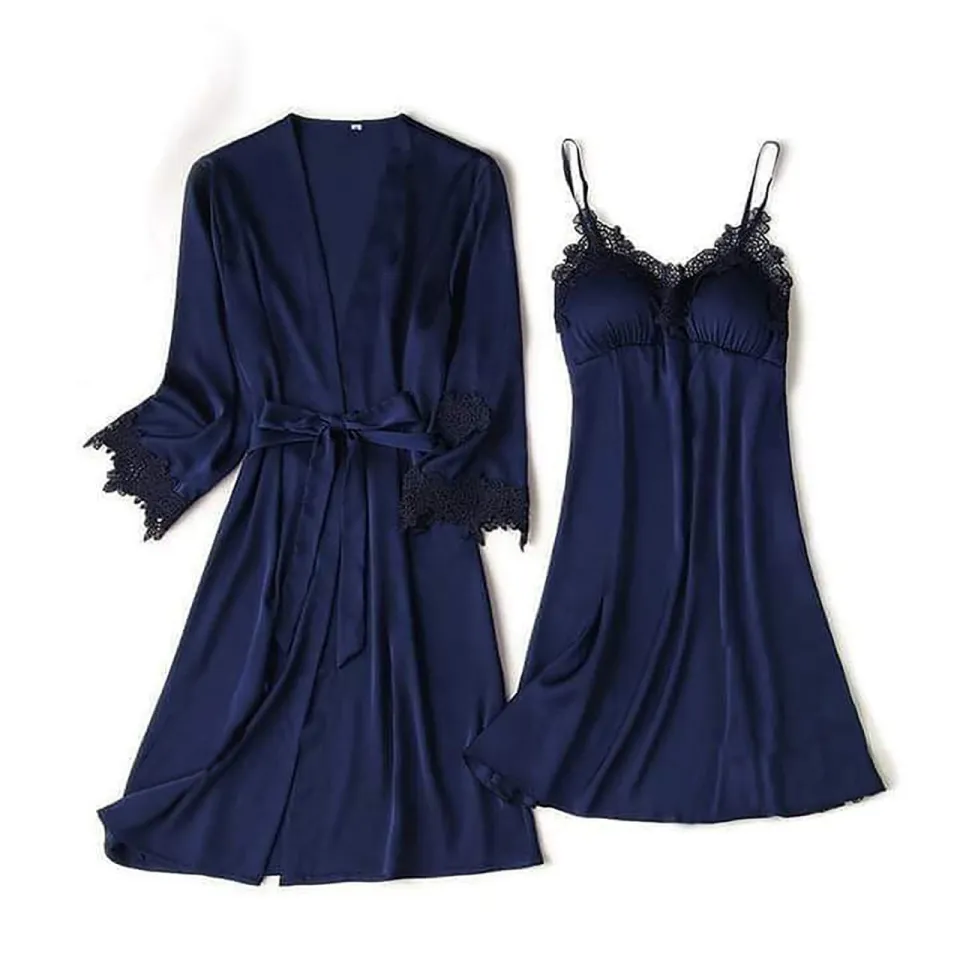 Ladies Nighty Set 2 Piece Night Suit Bridal Night Dress (GOWN + Inner Dress)  | Daraz.pk