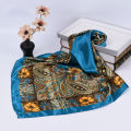 Retro Neckerchief Smooth Square Smooth Retro Neckerchief Scarf. 