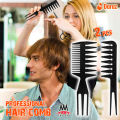 Professional Double Side Tooth Combs Fish Shape Hair Brush Barber Hair Dyeing Cutting Coloring Brush Wide Tooth Hair Comb Plastic Pro Men Classic Brush Large Teeth Styling Tool New Wide Teeth Hairbrush Comb Men Beard Hairdressing Brush Barber Sh. 