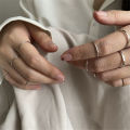 10PCS/SET Korea Fashion Mixed Minimalist Ring Set Geometric Round Metal Gold Silver Color Cuff Joint Rings Jewelry for Women. 