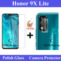 Honor 9X Lite Tempered Glass Screen Protector Polish Glass + Back Camera 9H Gorilla Flexible Protector For Honor 9X Lite. 