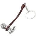 Thor Hammer Marvel Avengers Superhero Gold Metal Ring Key Chain. 