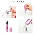 1/5pcs Portable 5ml Aluminum Mini Perfume Refill Atomizer Bottle Travel Scent Pump Spray Case Refillable Perfume Fragrance Empty Bottle Spray Atomizer Cosmetic Container Jar Tool.. 