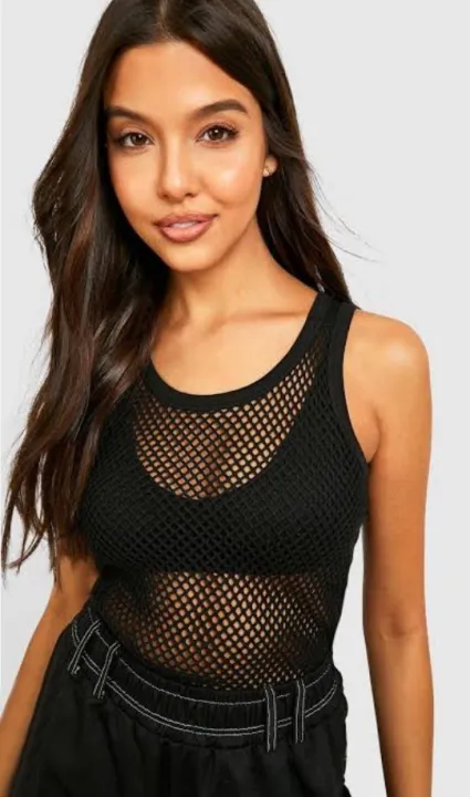 Fishnet%20Mesh%20T-Shirt%20Women%20Sexy%20Shirts%20Tops%20For%20Women%20Solid%20Color%20Sleeveless%20Tees%20Blouses%20Hollow%20Out%20Crop%20Tops%20-%20Image%203