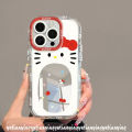 Fashion Creative Doraemon Doodle Hello Kitty Case for Redmi A3 12 12C 9A 9C NFC 13C 10A Note 12 11 13 8 9s 10 9 Pro Max Poco C55 M6 C65 X6 Pro Luxury Mirror Make Up Bracelet Case. 