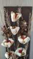 Wooden Wall Hanging with Flowers - Pure wood Beautiful Wall Decoration - Size 2 Feet - Classic Dry arrangement flowers with elegant and smart look beautify your homes with blossoms and garland leaves bloom gardening planting artistic modern & luxurious. 