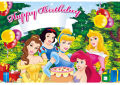 PRINCESS THEME BIRTHDAY PARTY BANNER ( 36 INCHES X 24 INCHES ). 