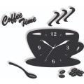 Coffee Cup Wooden Wall Clock  |  3D laser cut Wooden Wall Clock |Beautifull design Wall Clock | Wood Wall Clock For Decoration Of Kids Room Wall Clock ,Home and offices| Black Wooden Wall Clock| Fancy Wall Clock| Laser Cut Wall Clock. 