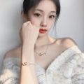 Kpop Idol BTS Jung Kook Golden Logo Necklace Bracelet Korean Fashion Accessories Jewelry. 