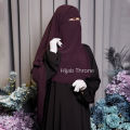 Two-Layer Niqab Hijab, Super Breathable, Premium Korean Wool Chiffon, Medium Size. 