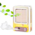 Rechargeable Battery Operated Mini USB fan With Mist Water Spray Mini Cooler With LED Night Light Mini Ac Personal Air Cooler Desk Fan For Office Kitchen Home. 