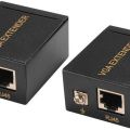Long-Range VGA Extender Over LAN Cable RJ45 Ensures Seamless Transmission. 
