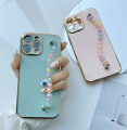 DEL for Vivo Y85 V9 Back Cover with 3D Colorful Wristband Chain Fashion Bracelet Shiny Plating Phone Case Soft Silicone Protective Cover. 