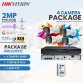 Hikvision 4 cameras complete package | 4 camera 1080P | 1 POE NVR 4Ch  | 1 HDD 1TB |  CCTV cameras package. 