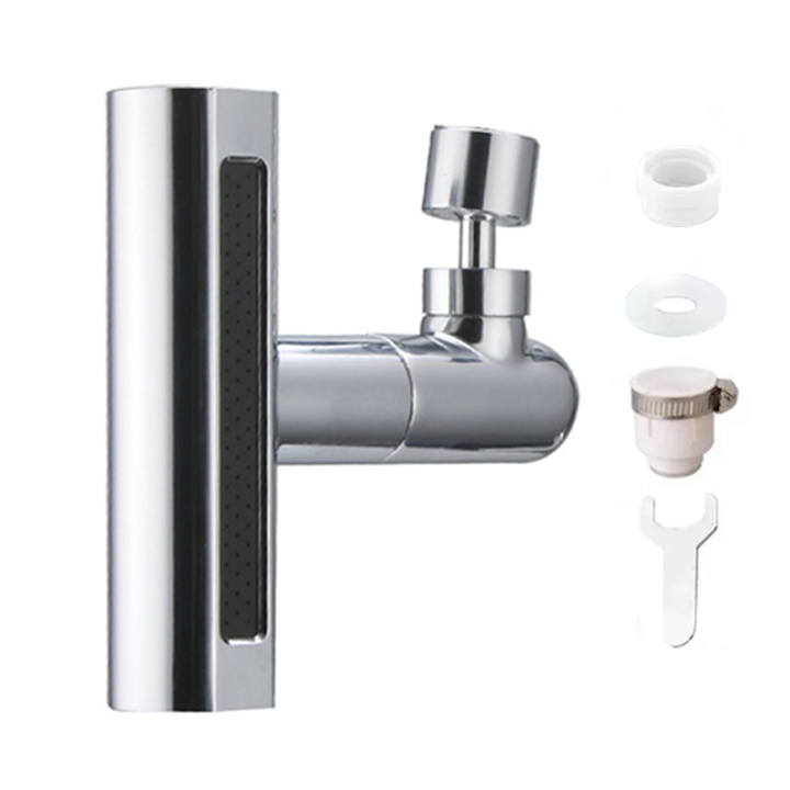 Kitchen Sink Waterfall Faucet 4-IN-1 Multifunctional Splash-Proof Brass,ABS Bathroom Basin Tap Faucet Extender Adapter