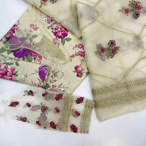 3%20Piece%20Unstitched%20Ladies%20Lawn%20Suite%20Baroque%20UF-652%20Organza%20Dupatta%20%7C%20Embroidered%20Chikankari%20Front%20&%20Heavy%20Sleeve%20Patches%20%7C%20Digital%20Printed%2090/70%20Lawn%20Shirt%20&%20Trouser%20%7C%20Premium%20Women's%20Wear%20Collection%20%7C%20Back%20Printed%20Design%20-%20Image%203