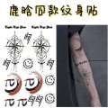Luhan's same tattoo LH7 arm compass sticker smiling face concert DAY waterproof and durable. 