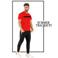 Trendy EMINEM Tracksuit for Men & Boys Gym Wear printed half Sleeve T-Shirt & Trouser for Summer Collection Elegant Wear. 