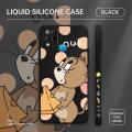 Jizetin for Infinix Hot 10S / Hot 10S NFC Back Cover Tom and Jerry Design Soft Multicolor Square Liquid Phone Case Full Camera Shockproof Protection Silicone Phone Cases. 