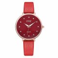 Clock Ladies Quartz Wristwatches Leather Band Elegant Rhinestones Love Mark Black Dial Casual Bracelet Watch Woman. 