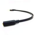 3.5mm TRRS Female to Dual 3.5mm Male Y Splitter Cable for Headset Microphone Audio Sound Conversion Gold Plated Connector for PC and Laptop. 